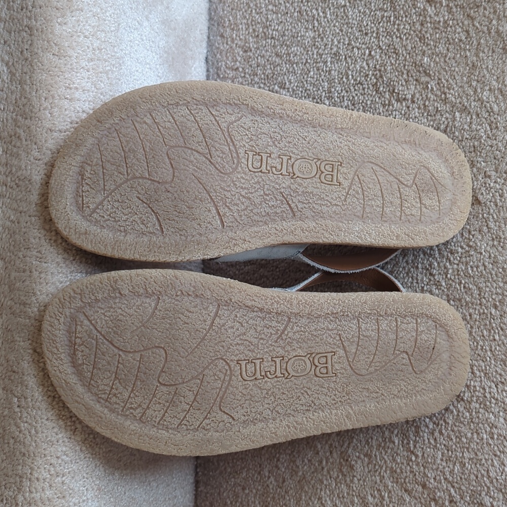 Born Carah Suede Leather Comfort Sandals 7 / 38 Light Blue - Picture 15 of 16